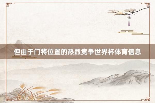 但由于门将位置的热烈竞争世界杯体育信息
