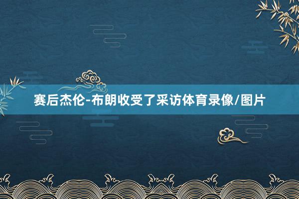 赛后杰伦-布朗收受了采访体育录像/图片