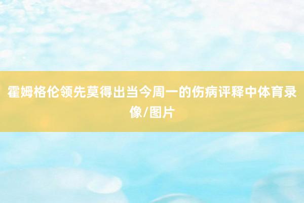 霍姆格伦领先莫得出当今周一的伤病评释中体育录像/图片