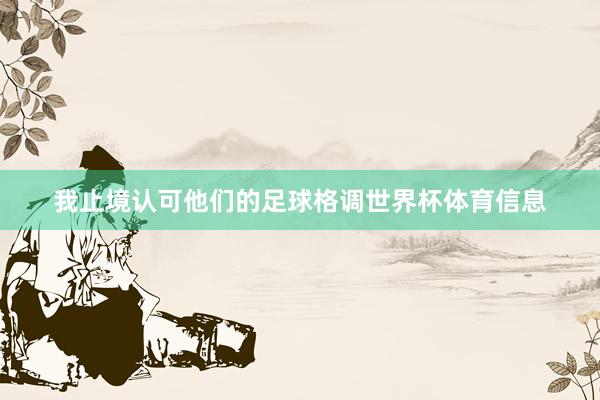 我止境认可他们的足球格调世界杯体育信息