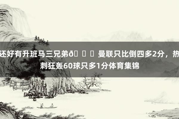 还好有升班马三兄弟😂曼联只比倒四多2分，热刺狂轰60球只多1分体育集锦