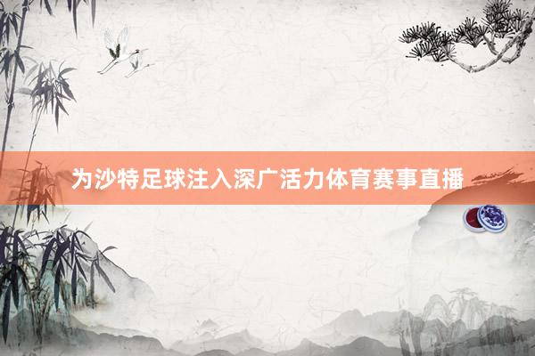 为沙特足球注入深广活力体育赛事直播