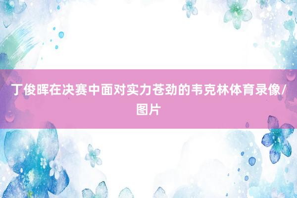 丁俊晖在决赛中面对实力苍劲的韦克林体育录像/图片