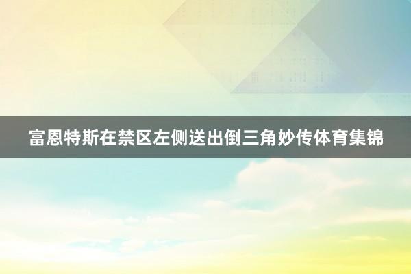 富恩特斯在禁区左侧送出倒三角妙传体育集锦