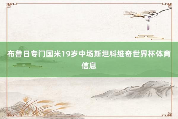 布鲁日专门国米19岁中场斯坦科维奇世界杯体育信息
