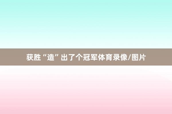 获胜“造”出了个冠军体育录像/图片