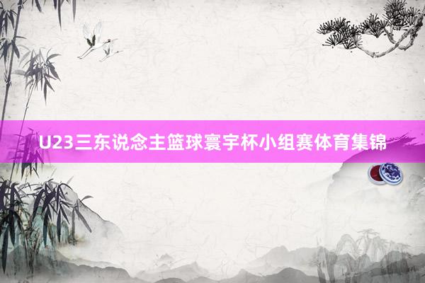 U23三东说念主篮球寰宇杯小组赛体育集锦