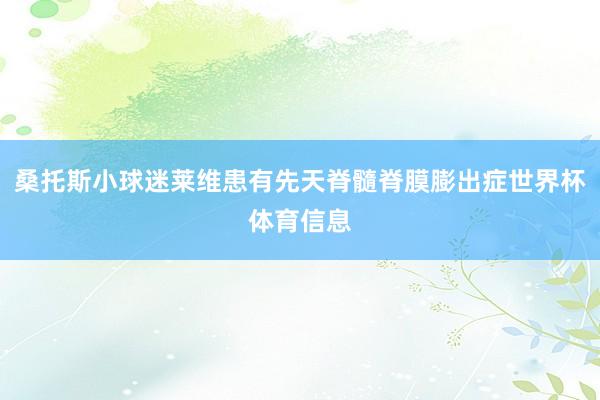 桑托斯小球迷莱维患有先天脊髓脊膜膨出症世界杯体育信息