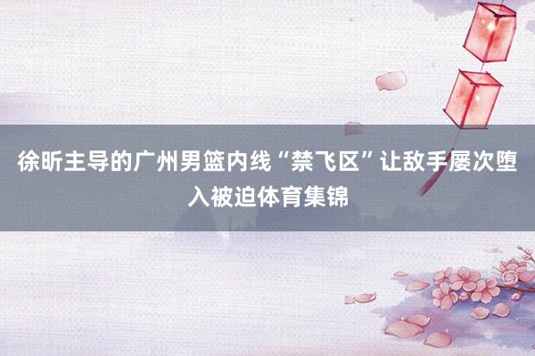 徐昕主导的广州男篮内线“禁飞区”让敌手屡次堕入被迫体育集锦