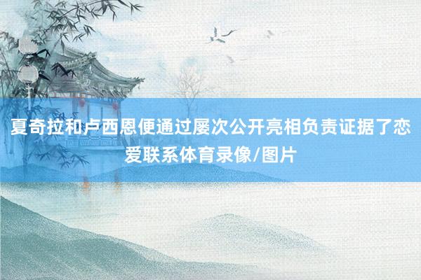 夏奇拉和卢西恩便通过屡次公开亮相负责证据了恋爱联系体育录像/图片