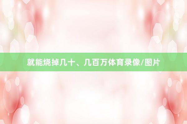 就能烧掉几十、几百万体育录像/图片