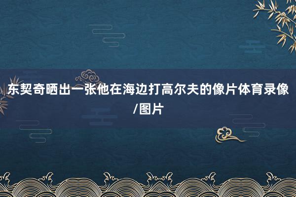 东契奇晒出一张他在海边打高尔夫的像片体育录像/图片