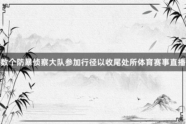 数个防暴侦察大队参加行径以收尾处所体育赛事直播