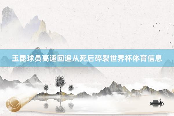 玉昆球员高速回追从死后碎裂世界杯体育信息