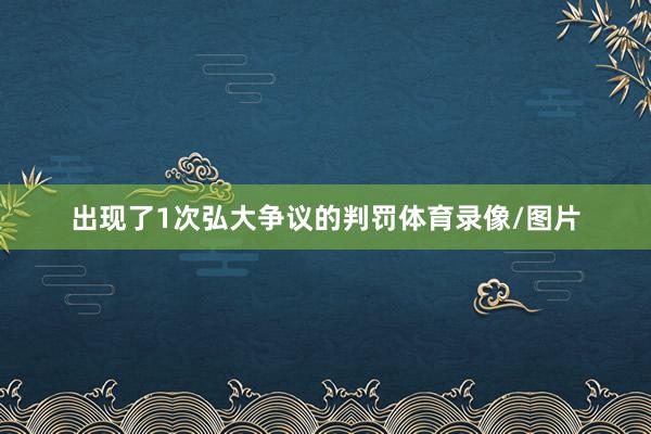 出现了1次弘大争议的判罚体育录像/图片
