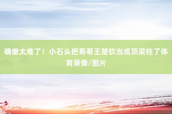 确凿太难了！小石头把哥哥王楚钦当成顶梁柱了体育录像/图片