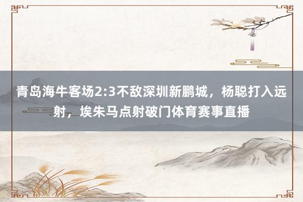 青岛海牛客场2:3不敌深圳新鹏城，杨聪打入远射，埃朱马点射破门体育赛事直播